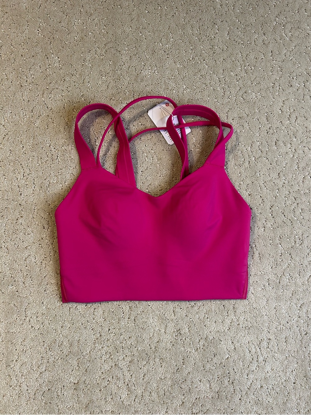 NWT lululemon Like a Cloud Longline Bra Wireless Pullover Size 2 D/DD Pink Flare